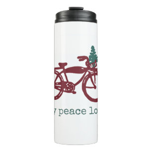 Vintage bicycle with Christmas tree design Thermal Tumbler