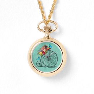 Vintage bicycle with flowers - eWatch Watch