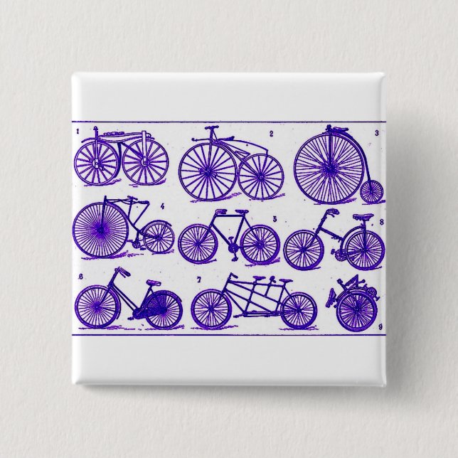 Vintage Bicycles 15 Cm Square Badge (Front)