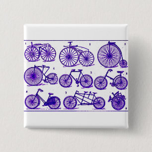 Vintage Bicycles 15 Cm Square Badge