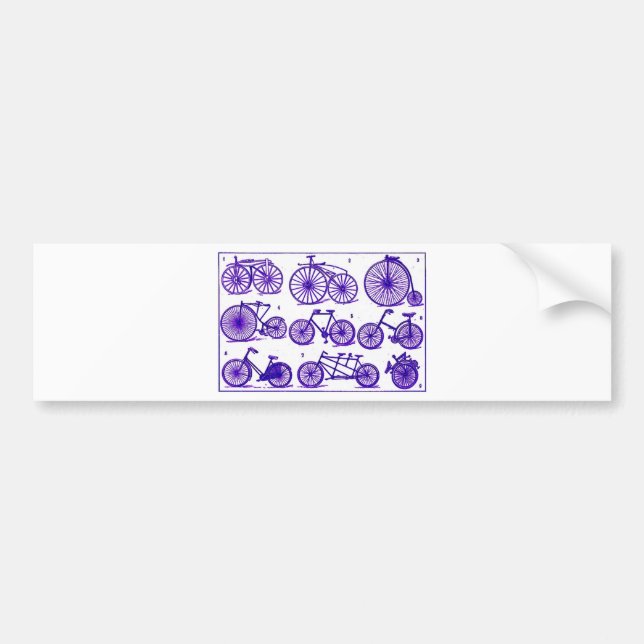 Vintage Bicycles Bumper Sticker (Front)