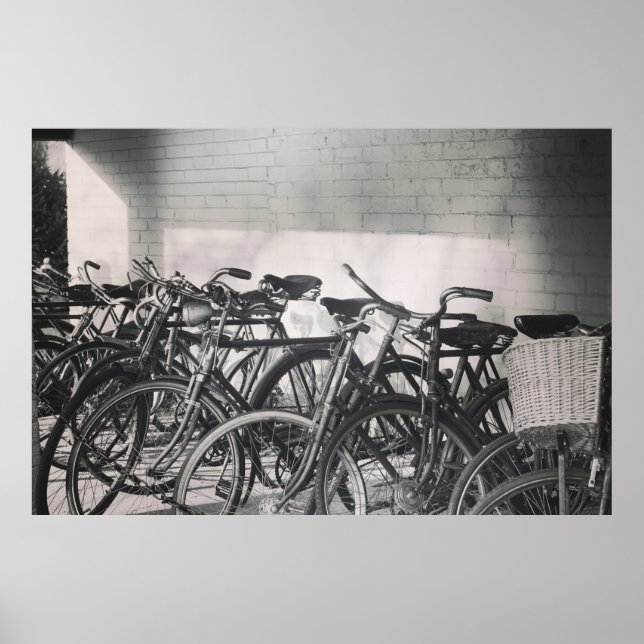 Vintage Bicycles Poster (Front)
