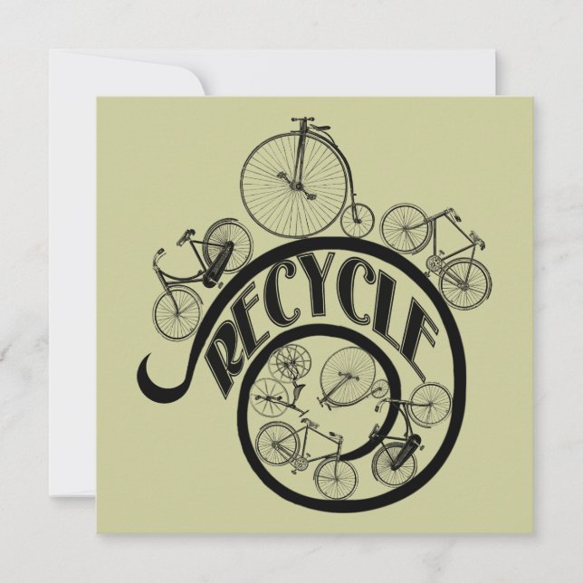 Vintage Bicycles Recycle Apparel and Gifts (Front)