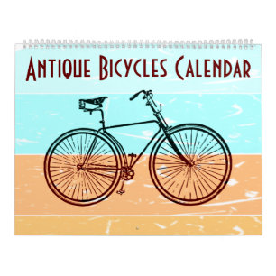 Vintage Bicycles Retro Background Illustrations Calendar