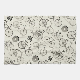 Vintage Bicycles Tea Towel