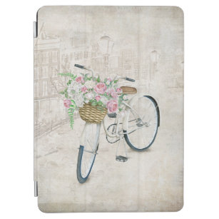 Vintage bicycles with roses basket iPad air cover