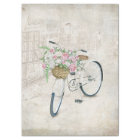 Vintage bicycles with roses basket