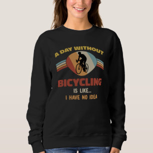 Vintage Bicycling Riding Bike Cyclist Retro Sunset Sweatshirt