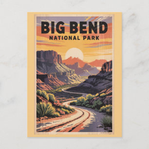 Vintage Big Bend National Park Texas Travel Postcard