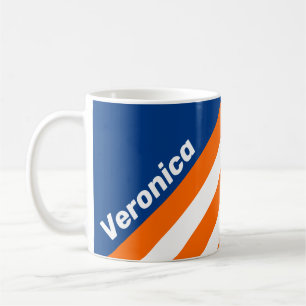 Vintage Big City Stripes with Name Coffee Mug