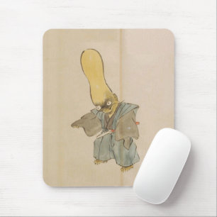 Vintage Big-Headed Yokai Swordsman Mouse Pad