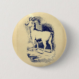 VINTAGE BIG HORN SHEEP 6 CM ROUND BADGE