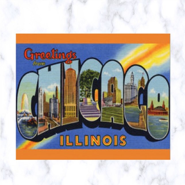 Vintage Big Letter Chicago Illinois Postcard (Creator Uploaded)