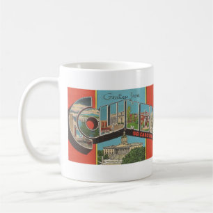 vintage Big Letter COLUMBIA, SC postcard Coffee Mug