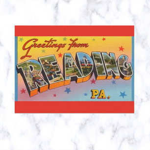 Vintage Big Letter Reading Pennsylvania Postcard
