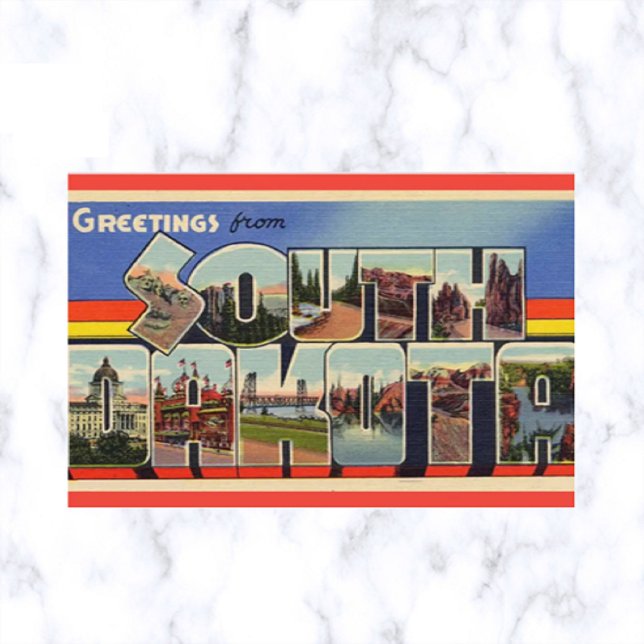 Vintage Big Letter South Dakota Postcard (Creator Uploaded)