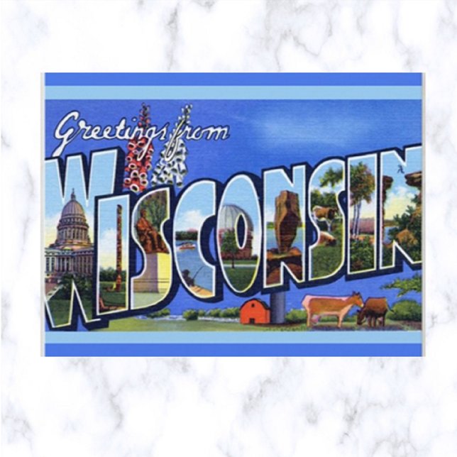 Vintage Big Letter Wisconsin Postcard (Creator Uploaded)