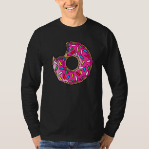 Vintage Big Pink Donu Colourful Sprinkles Doughnu T-Shirt