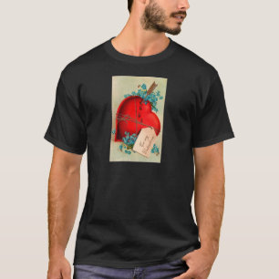 Vintage Big Red Bleeding Heart Valentine Postcard T-Shirt