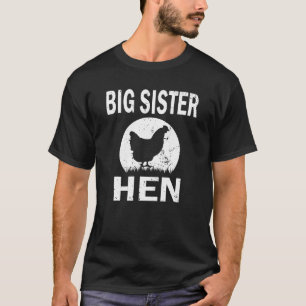 Vintage Big Sister Hen Family Matching Chicken Lov T-Shirt