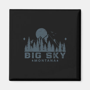 Vintage Big Sky Montana Mt Ski Mountain Outdoor Va Magnet