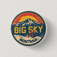 Vintage BIG SKY Montana Ski resort Bozeman mountai