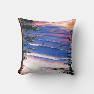 Vintage Big Sur Californian Tourism USA Cushion