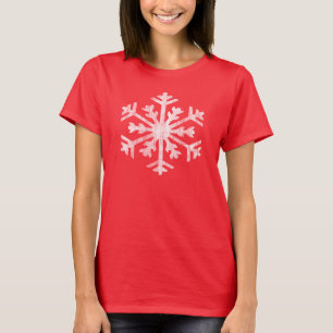 Vintage Big White Snowflake Christmas T-Shirt