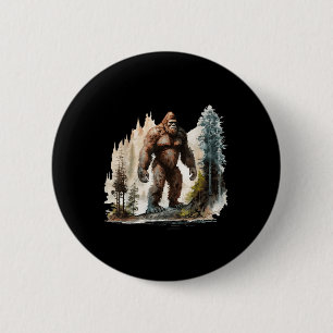 Vintage Bigfoot 70s Retro Forest Sasquatch Hiking 6 Cm Round Badge