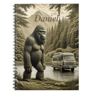 Vintage Bigfoot and RV Camper Personalised  Notebook