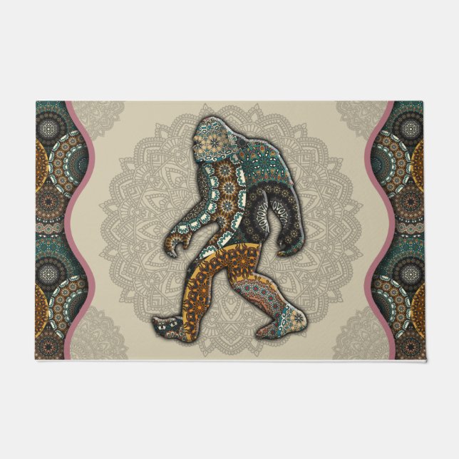 Vintage Bigfoot Doormat | Bigfoot Lover Mat (Front)