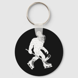 Vintage Bigfoot Hockey Sasquatch Ice Hockey Sport  Key Ring