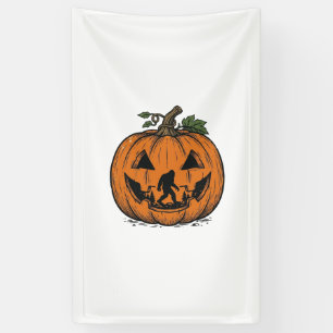 Vintage Bigfoot Pumpkin Halloween Vector Design_1 Banner