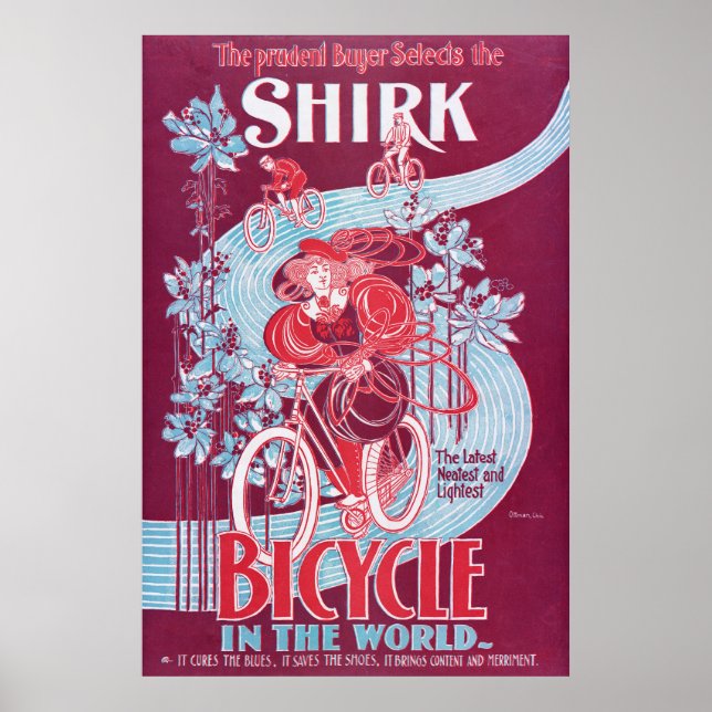 Vintage Bike Advertisement Poster (Front)