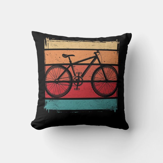 Vintage Bike Art Cycling Sport Lover Cushion (Front)