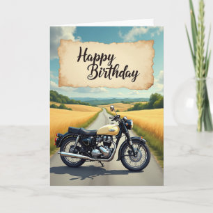 Vintage Bike Celebration Card