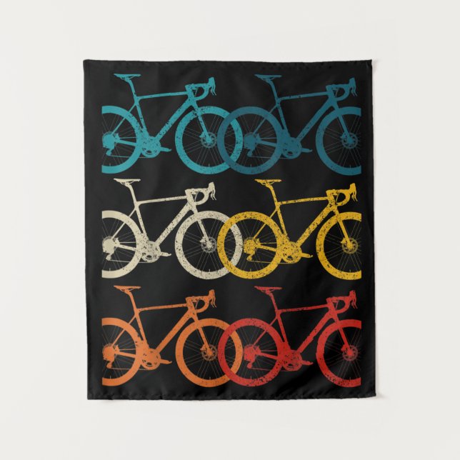 Vintage Bike Cycling Road Bike Racing Bicycle Tapestry (Front)