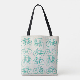 Vintage bike design tote bag