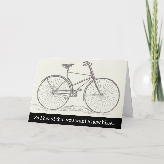 Vintage Bike + Disappointment Birthday Card (Front)