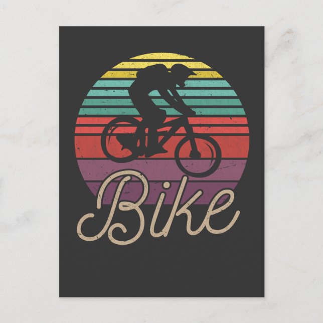 Vintage Bike Mountainbike MTB Retro Fahrrad Postcard (Front)