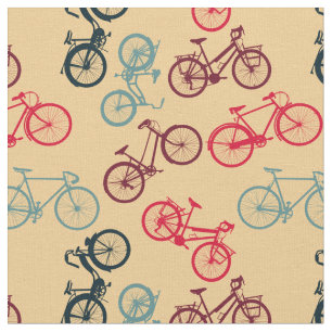 Vintage bike pattern fabric