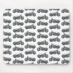 Vintage Bike Pattern Mouse Pad