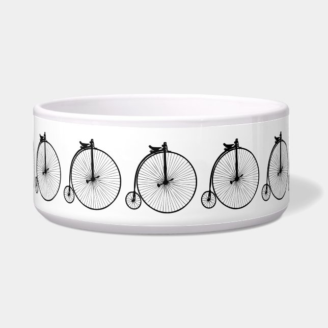 Vintage Bike Pet Bowl (Front)