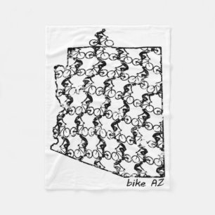 Vintage Bike Riding Arizona Cycling Mountain Bikin Fleece Blanket