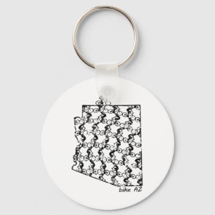 Vintage Bike Riding Arizona Cycling Mountain Bikin Key Ring