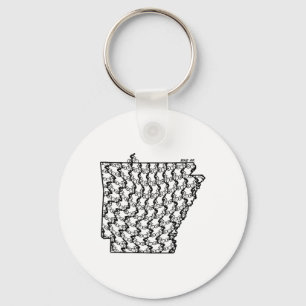 Vintage Bike Riding Arkansas Cycling Mountain Biki Key Ring
