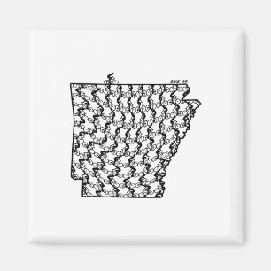 Vintage Bike Riding Arkansas Cycling Mountain Biki Magnet