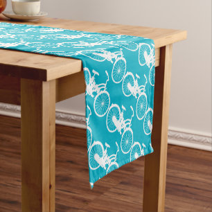 Vintage Bike Rustic Pattern Any Colour Short Table Runner