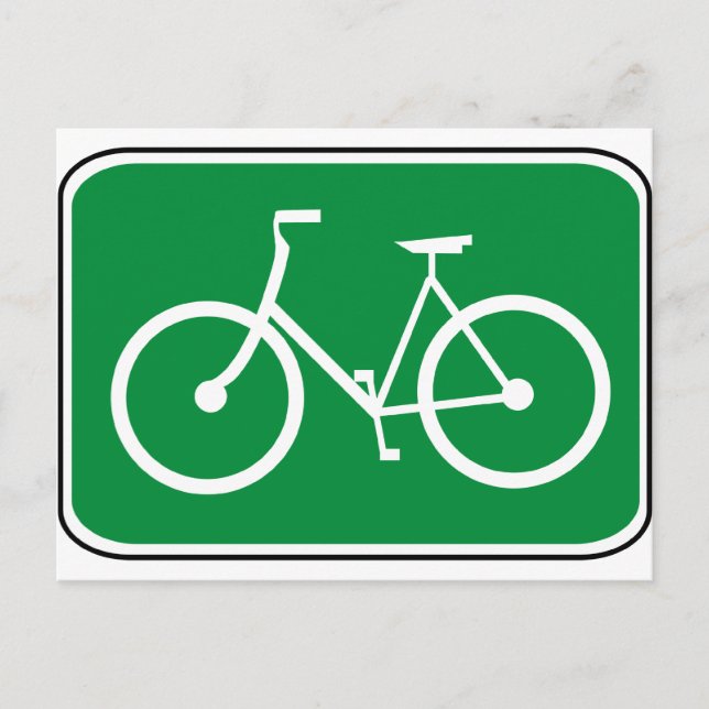 Vintage Bike Sign Postcard (Front)