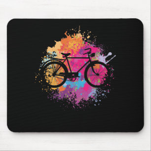 Vintage bike with color plug mouse pad